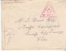WW1 Cover: Salonica campaign: Censored, Field PO 67 to Cardiff, 22 Feb 1916