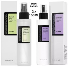 2 x COSRX AHA/BHA Clarifying Treatment & Centella Water Toners  - TWIN PACKS