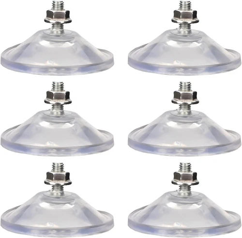 6 Pack Thickened Suction Cups M6 x 14 Extra Strong Screw Glass Suction Holder - Picture 1 of 20
