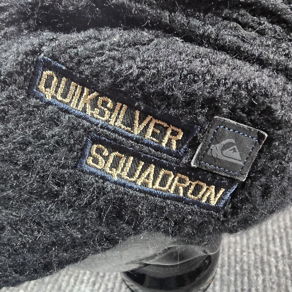Gorra de Colección Años 90 Quiksilver Escuadrón Gorra Mujer Ajustada Negra Tejida Militar Y2K Foto 3 de 4