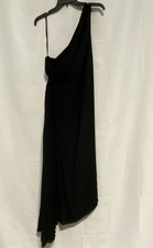 Nicole Miller Women's Black One Shoulder Asymmetrical Gown Dress NWT Size 14