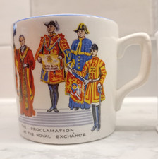 💙RARE Proclamation At The Royal Exchange Coronation Mug George VI Morley & Fox