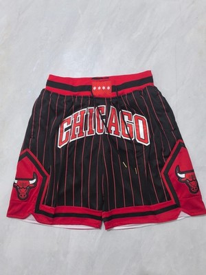 2026 New Chicago Bulls Men Black/Stripe Pockets stitched Shorts Size US