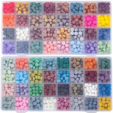1664 Pieces Wax Seal Beads, Assorted Colors Sealing Wax Pellets in 64 Color, ...