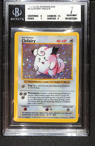 Clefairy (Shadowless) graded BGS 7 for sale on eBay