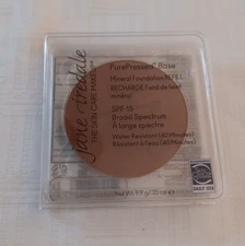 Jane Iredale Pure Pressed Base Mineral Foundation Refill Warm Brown .35 oz New