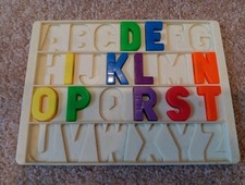 Vintage Fisher-Price Magnetic Letters Alphabet Tray School House Replacement