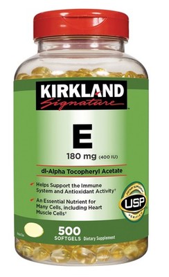 Kirkland Signature Vitamin E 180 mg, 500 Softgels - Free Shipping!
