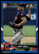 2018 Bowman Draft #BD-8 Lenny Torres Blue #/150