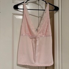 Delicates Baby Pink Lace Trim Sleep Camisole Top