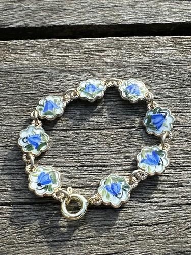 Bracciale Arne Nordlie argento sterling smalto Norvegia norvegese vintage estate 567 - Foto 4 di 6