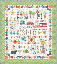 Riley Blake Designs Lori Holt Bee Happy Quilt Pattern By the yard, Multicolor