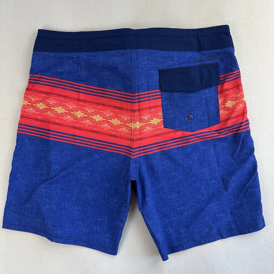 Body Glove Vapor Hombre Board Shorts Talla 40 Azul Naranja Y2K Geométrico Colorblock Foto 3 de 4