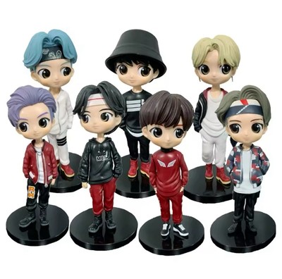  BTS TinyTan - 7 Mini Figurine of KPOP Star Group - Bangtan Boys 2.75'' Tall