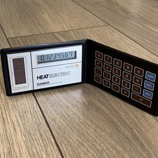 Vintage Casio SL-80A HEATELECTRIC RARE VERSION Wallet Calculator Solar Powered