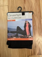 New Climate Right Cuddl Duds Base Layer Plush Warmth Legging - Black - Medium