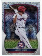 2023 Bowman Chrome Mega Box Mojo Refractor James Wood #BCP-129 Nationals SP RC