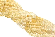 Natural 15 Inches Long Strand Smooth Citrine Rondelle Shape Centre drilled 6mm.