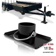 Removable Trailer Jack Base Plate (with Pin Base), 5000lbs Capacity Black Foot