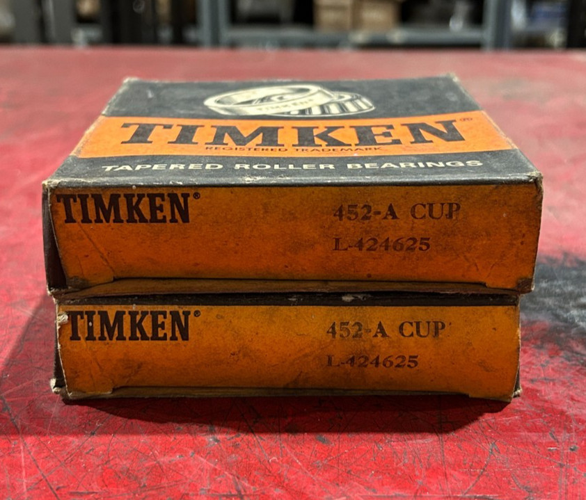 NEW IN BOX LOT OF 2 TIMKEN Tapered Roller Bearing CUP 452-A