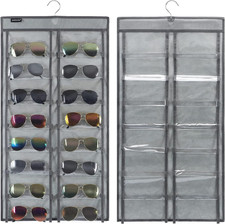 Dual Sided Hanging Sunglasses Organizer Wall Eyeglass Holder Sunglass Rack