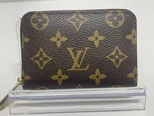 Authentic LOUIS VUITTON Monogram Zippy Coin Purse Case Wallet Brown