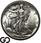 1939 Walking Liberty Half Dollar, Nice Luster, Choice BU++