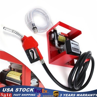 12V DC Electric Fuel Transfer Pump Big Flow Rate With Fuel Meter Nozzle 175W