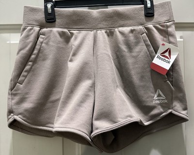 New!Reebok Driftwood Knit Studio Short W/2 Side Pockets & Elastic Waistband.Sz M