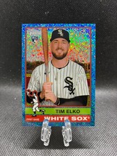 2025 Topps Heritage High Number Tim Elko RC #547 Blue Sparkle Parallel White Sox