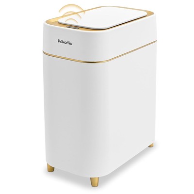 Pukomc Automatic Slim Sensor Trash Can 2.3 Gal Automatic Touchless Lid