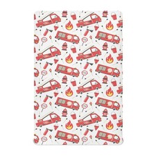 Crib Sheets for Boys Firefighter Fire Truck Toddler Baby Girl Sheets for Crib...