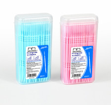100Pcs Double-Headed Toothpicks Dental Floss Sticks Oral Care with Storage Box