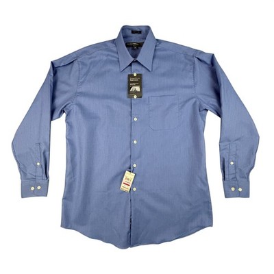 Perry Ellis Portfolio Dress Shirt Mens 16 34/35 L Wrinkle Free Deco Blue  New Tag | eBay