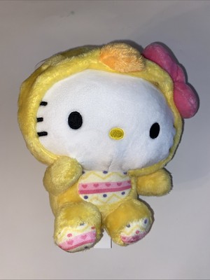 NWT Sanrio Hello Kitty Yellow Duck embroidered face Toy Plush 9'' spring easter