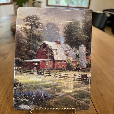 Thomas Kinkade Ceramic Plate Riverbend Farm 8  X 6 