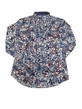 Robert Graham Floral Long Sleeve Collared Dress Shirt Size M