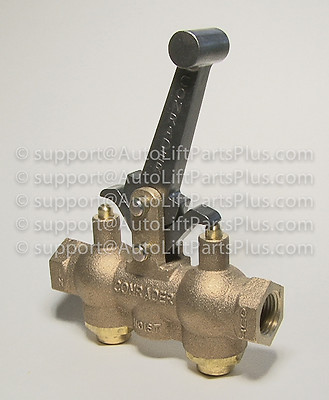Locking Air Control Valve for In-Ground Auto Lifts - MADE IN USA