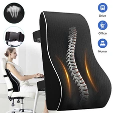Lumbar Back Support Cushion Car Seat Wheelchair Office Chair Pillows Memory Foam