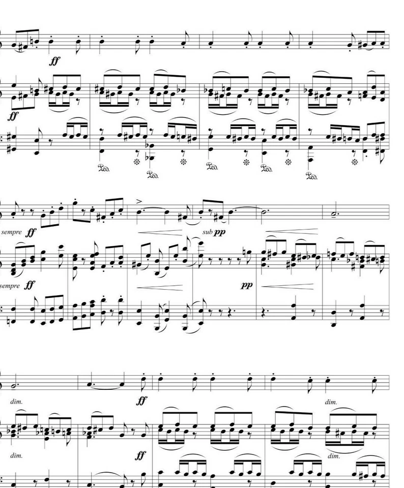 Max Reger Scherzino, sheet music, french horn, advanced, intermediate solo, - Image 3 of 3