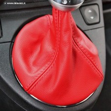 CUFFIA CAMBIO 595 o 500 Abarth rossa con cuciture rosse 