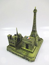 Paris Collage Souvenir Metall Modell Eiffelturm Arc de Triomphe Notre Dame