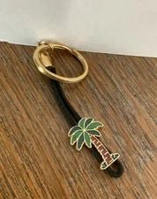 Akumal Mexico Keychain Metal Palm Tree Travel Tourist Souvenir Key Ring