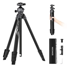 NEEWER  LT07 61"  Travel Tripod for Camera w Pan Tilt Low Profile Ball Head