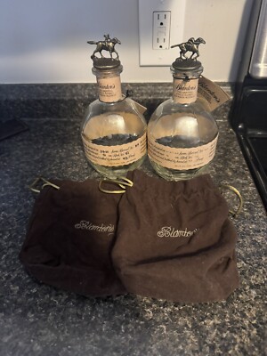 2 Blantons Bottles And Corks S & L With Bags, Empty