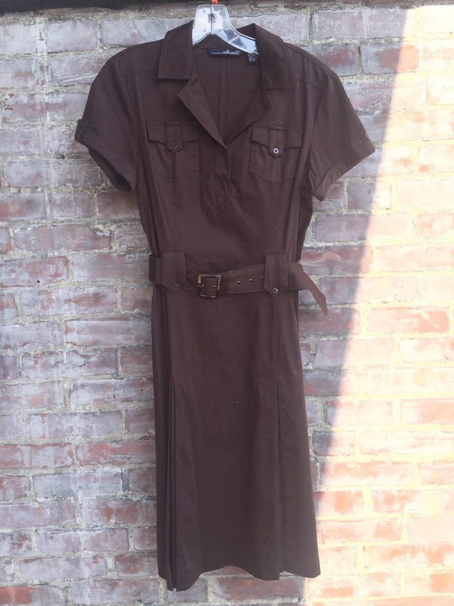 blue dress for baby girl Jolie Cotton Poplin Midi Dress in Dark Mocha main image 0