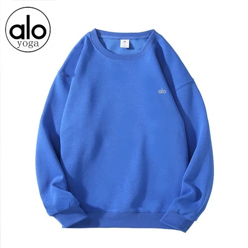 New Alo Accolade Crew Neck Pullover Sweatshirt retro trend with a round neck - Picture 15 of 22