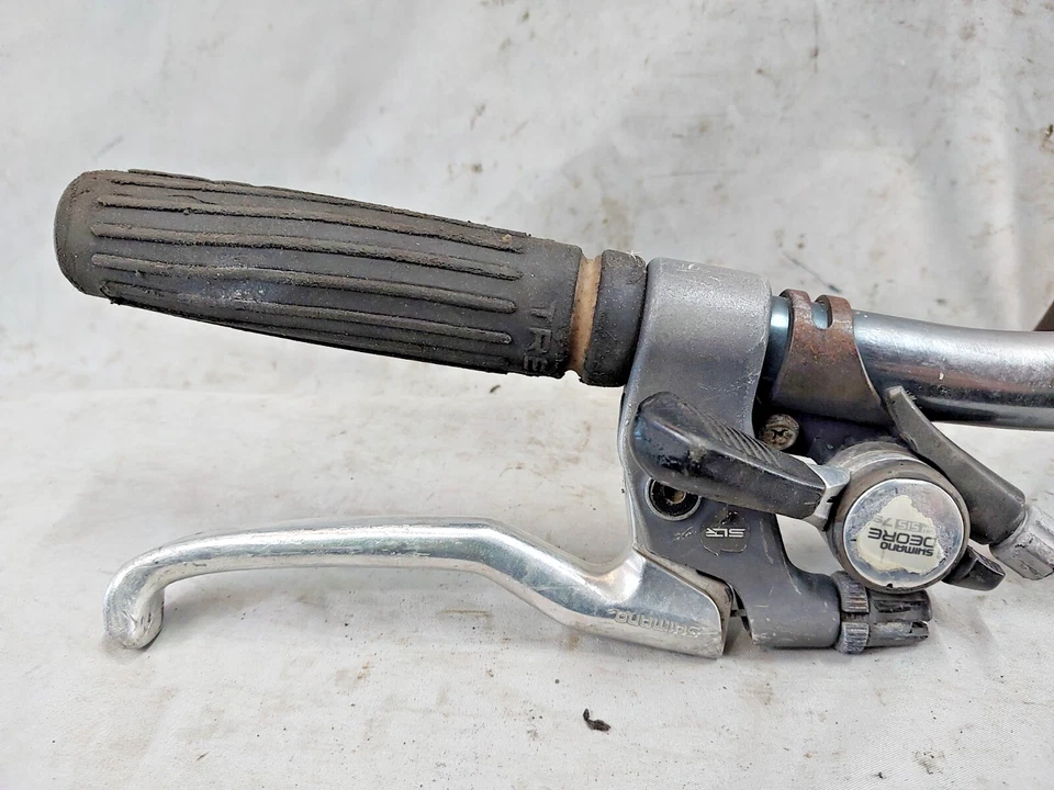 Trek 970 MTB Handlebar 1" Quill Stem Flat Bar 62cm Deore XT Brake Levers Gray :) - Image 2 of 4