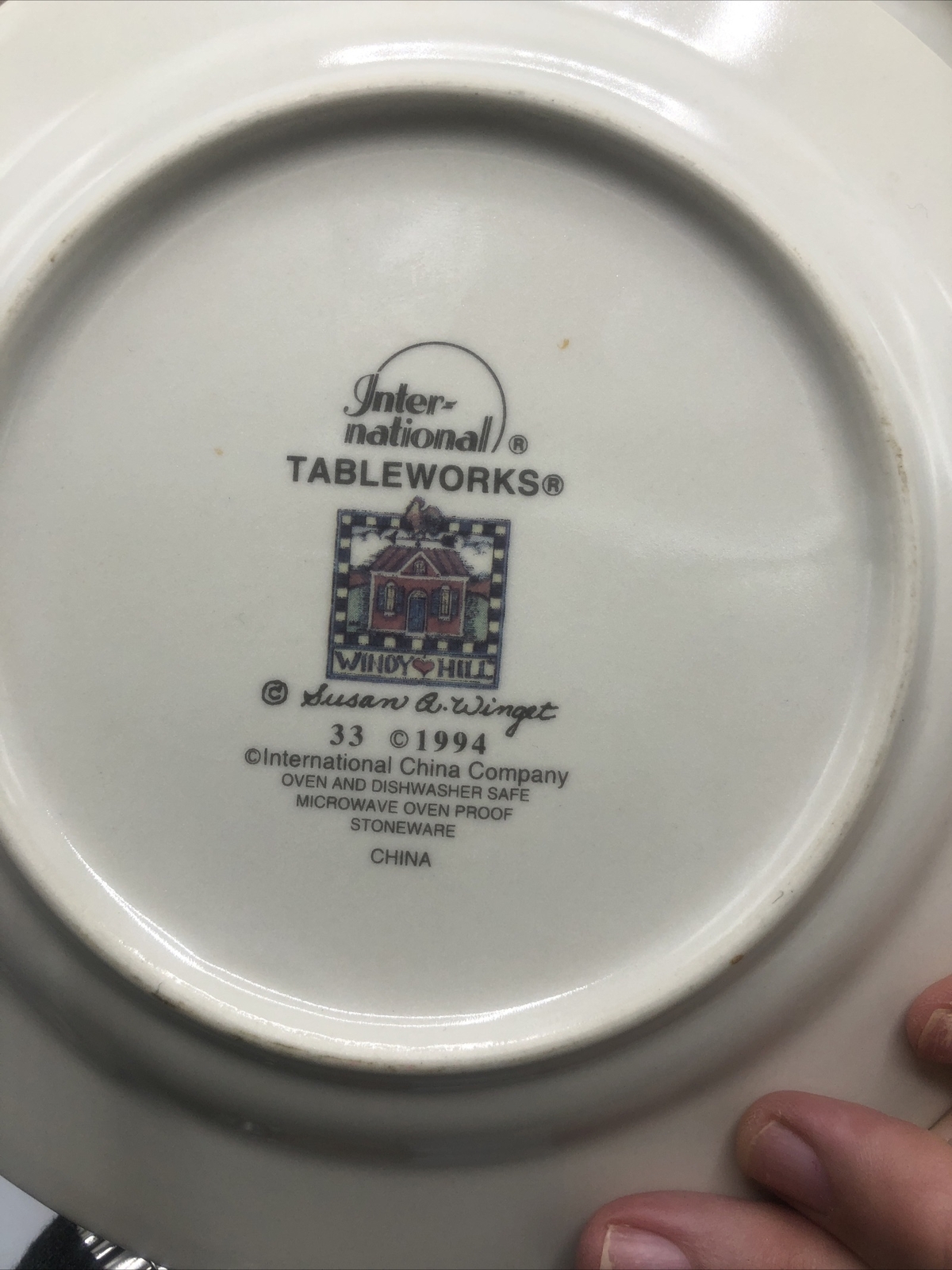 SET OF 6 International Tableworks Windy Hill Susan Winget 7 5/8" Bread Plates