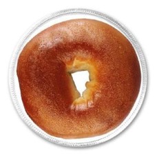 Bagel - 3" Circle Sew / Iron On Patch Delicious Yummy Food Gift Present Food